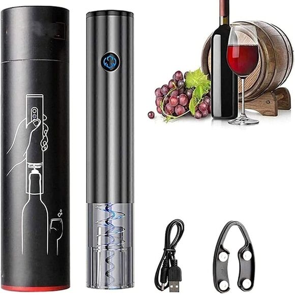 One-Touch Automatic Electric Wine Opener Aluminum Stainless Steel - Picture 1 of 16
